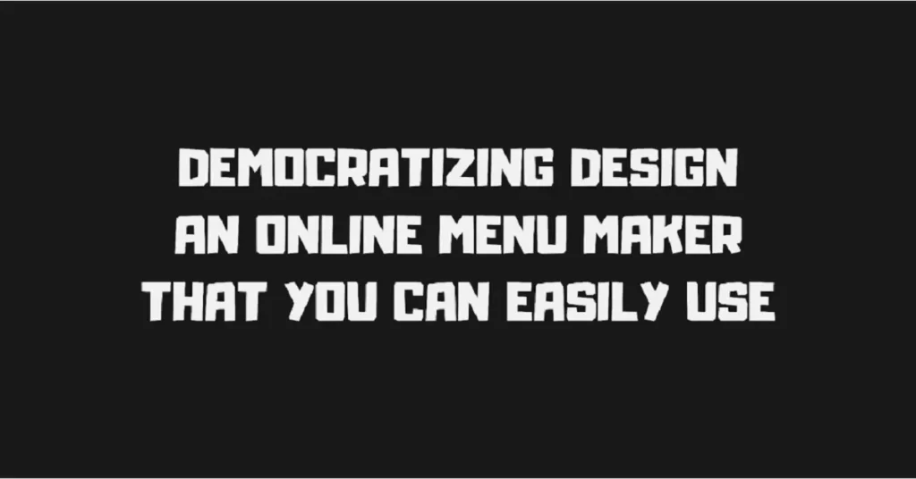 online menu maker that you can easily use